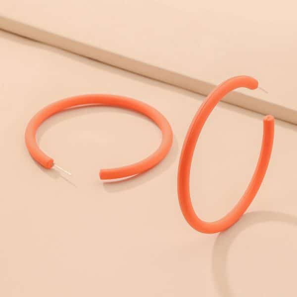 Candy Color Acrylic Circle Geometric Earrings