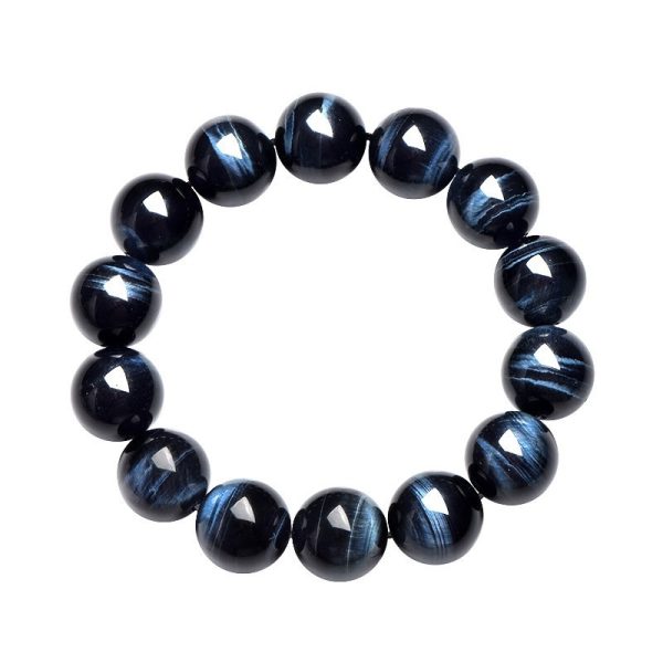 Tiger-eye Blue Bracelet Blue Tiger-shaped Stone Round Beads Sunny Stone Bracelet