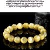 Yellow Golden Dragon Mica Round Beads Bracelet