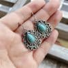 Women's Water Drop Artistic Retro Imitation Turquoise Earrings