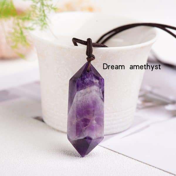 Natural Crystal Rough Hexagonal Prism Energy Stone Jewelry