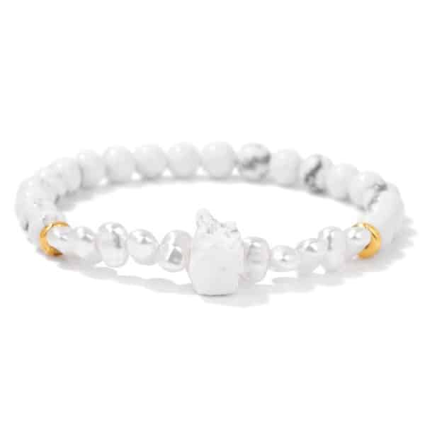 Women's Natural Imitation Sunstone Amethyst Bead Bracelet