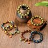 Ancient Golden Sand Colored Glaze Bracelet Two Ends