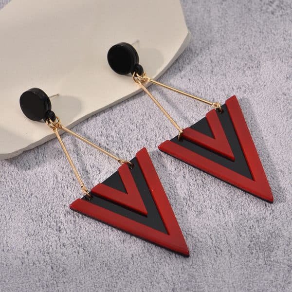 Triangular Water Drop Earrings Exaggerate Personality