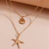 Simple Shell Double-layer Necklace For Women