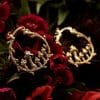 Boho Hoops Trendy Vintage Gold Mushroom Look