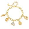 Copper Plating 18K Real Gold Color Retaining Bracelet Retro High Sense Handmade Pendant Bracelet