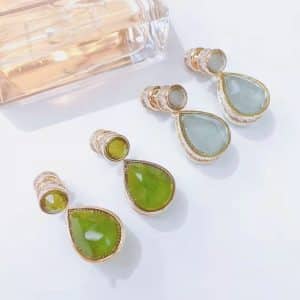 Fashion Zircon Drop-shaped Earrings Light Luxury