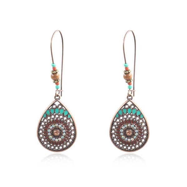 Women's Hollow Drop-shaped Alloy Enamel Earrings