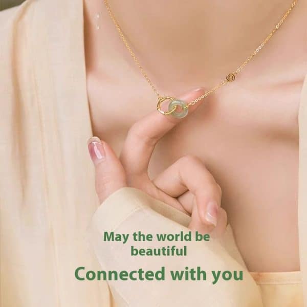 Women's Sterling Silver Bamboo Joint Peace Buckle Necklace