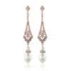 Alloy Silver Drop-shaped Pearl Earrings