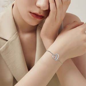 Heart-shaped Mother And Daughter Bracelet