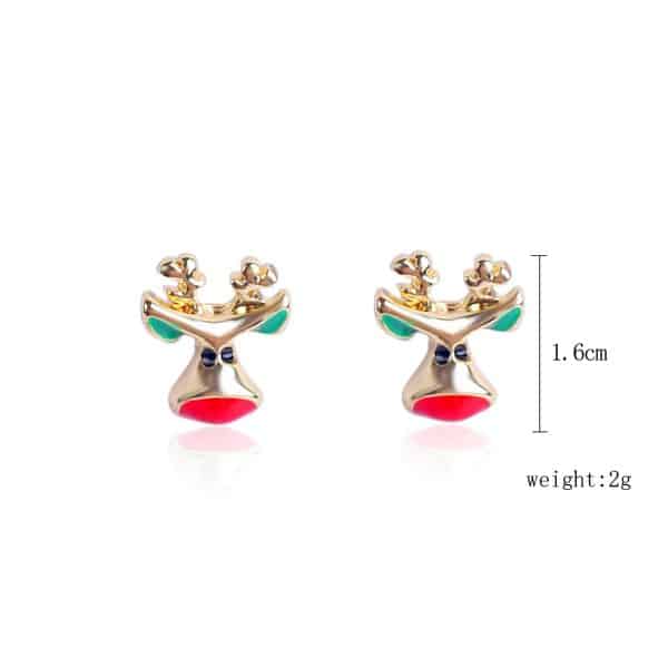 Christmas Stud Earrings Diamond Snowflake Set
