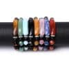 Black Agate Diamond-shaped Cut Bracelet For Women