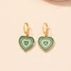 Alloy Drop Oil Love Earrings Female Retro Personality