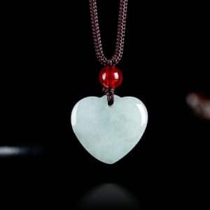 Jade Love Pendant Sticky Jade Pendant Necklace