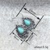 Women's Water Drop Artistic Retro Imitation Turquoise Earrings