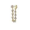 S925 Silver Needle Tassel Set With Diamond Heart Love Drops Glue Earrings Ornaments