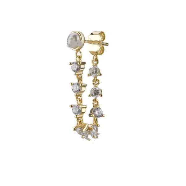 S925 Silver Needle Tassel Set With Diamond Heart Love Drops Glue Earrings Ornaments