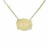 Gold-plated Embossed Slim Chain Adjustable Necklace