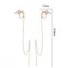 Cross Border Jewelry Wholesale Niche Design Earrings Female Fashion Europe And America Snake Shaped Copper Micro Set Zircon Long Tassel Ear Line