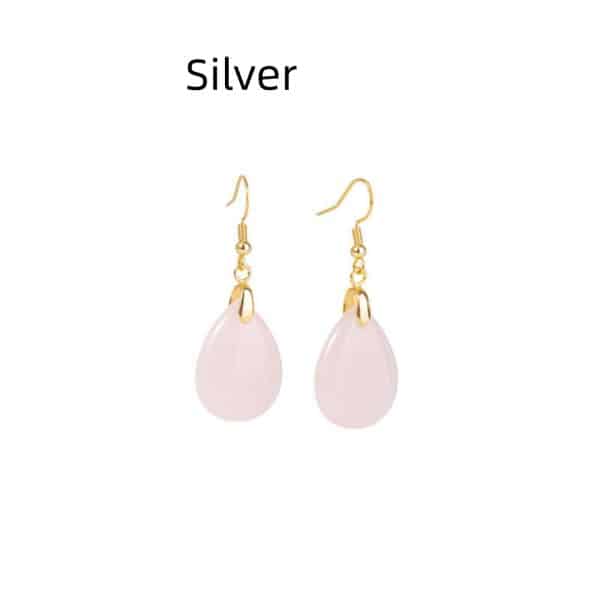 Cut Long Water Drop Earrings