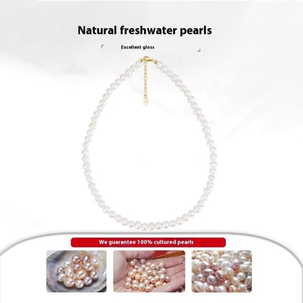 Women's Natural Freshwater Pearl Adjustable Necklace
