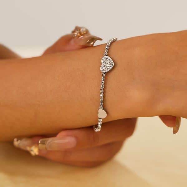 Affordable Luxury Fashion Simple Love Stainless Steel Bracelet