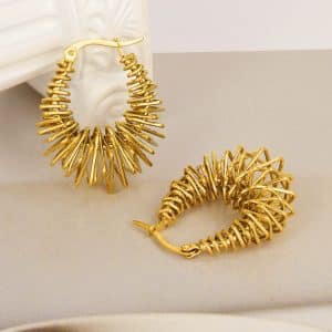 European And American Entry Lux Big Circle Earrings Women's High-grade Personalized Minority Design Geometric