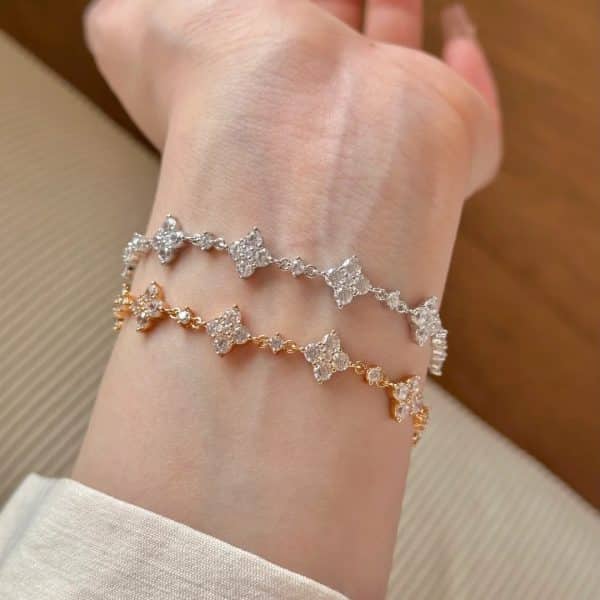 Clover Pull Bracelet Fashion All-match High Carbon Diamond Bracelet