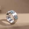 Vintage Flower Ring Fashion Personalized Minority Design Sense