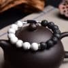 White Turquoise Volcanic Rock Couple Bracelet