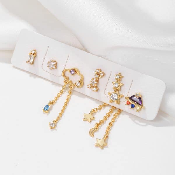 Cloud Tassel Earrings Set Ins Style Temperament Geometric