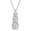 Female Geometric Three-Life Stone Pendant Zircon Inlaid