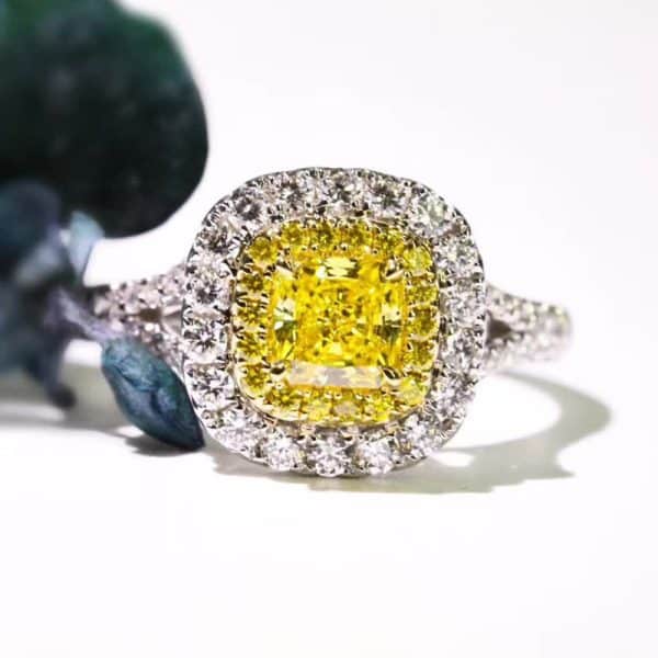 Women's Micro Inlaid Zircon Artificial Diamond Ring Princess