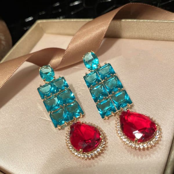 Light Luxury Heavy Industry Drop-shaped Exaggerated Earrings