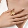 Butterfly Animal Element Exaggerated Personalized Copper Plating Finger Ring