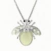 Fantasy Luminous Bee Necklace Firefly Inlaid Pearl Design Personalized Luminous Effect