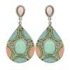 Bead Pattern Resin Water Drop Earrings