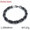 Black Dot Pattern Men's Necklace Stainless Steel Retro Men Bracelet