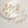 Women's Creative Simple Elegant Ring Earrings Suit