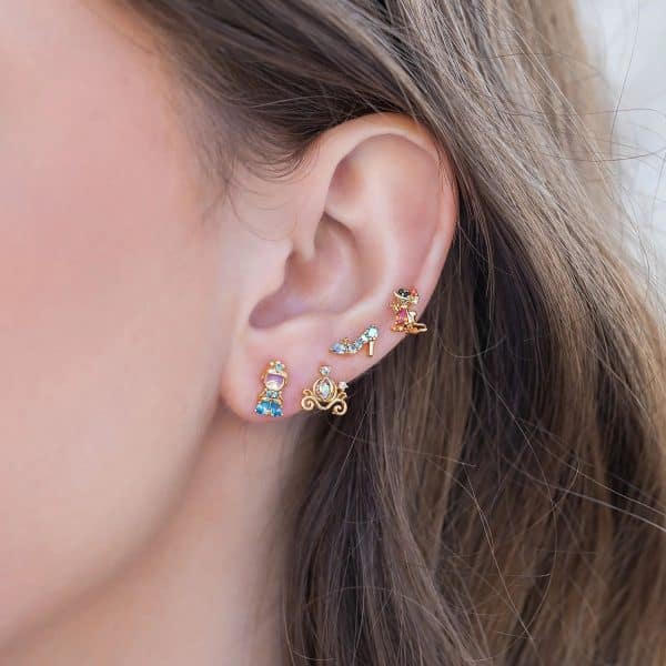 Women's Niche Zircon Earrings Four-piece Set
