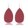 Bucket-shaped Leather Double-sided Water Drop Earrings