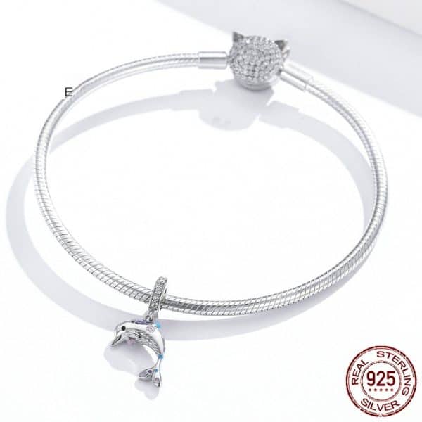 S925 Sterling Silver All-match Diy Beaded Bracelet Accessories Scattered Beads Pendant