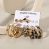 Personalized Metal Three Tube Fried Dough Twist Earring Set 6 Pieces