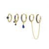 Women's Fashion Stacked Chain Tassel Earring Set