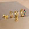 Diamond Butterfly Ear Ring Ear Clip Ear Studs Earring Set