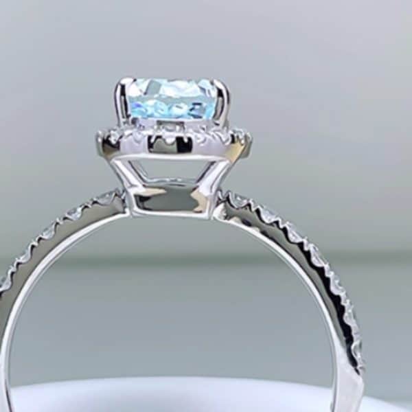 1.5 Carat Fresh Navy Blue Treasure Ring, Light Luxury And Niche