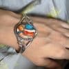 Women's Retro Oval Natural Turquoise Bracelet