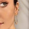 Europe And The United States S925 Silver Micro-set Zircon Ear Buckle